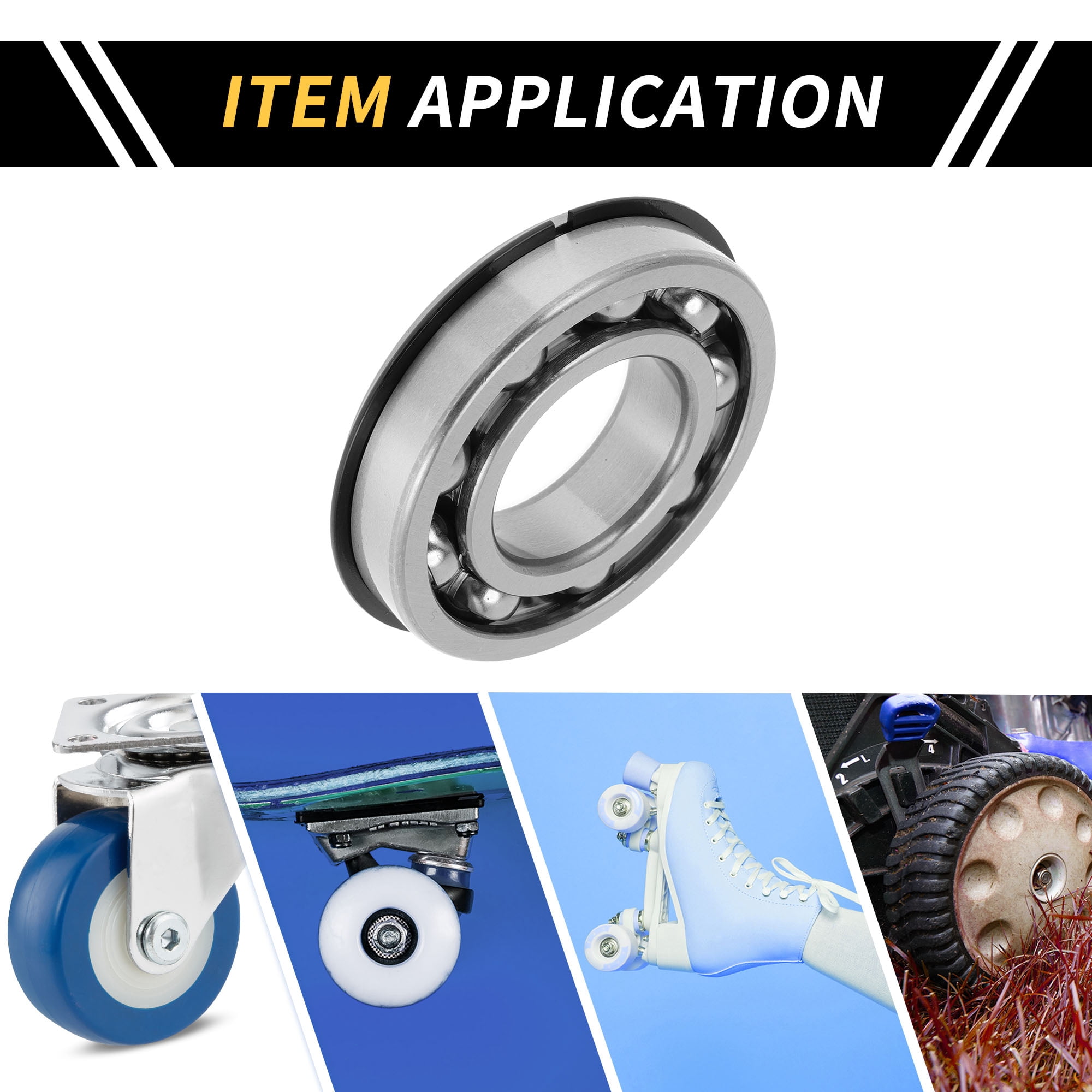 Unique Bargains 6208NR Deep Groove Ball Bearings 40x80x18mm P6 Open Type Lubricated Bearings 1 Pc Car Scooter Skateboard Wheel Universal Silver Tone