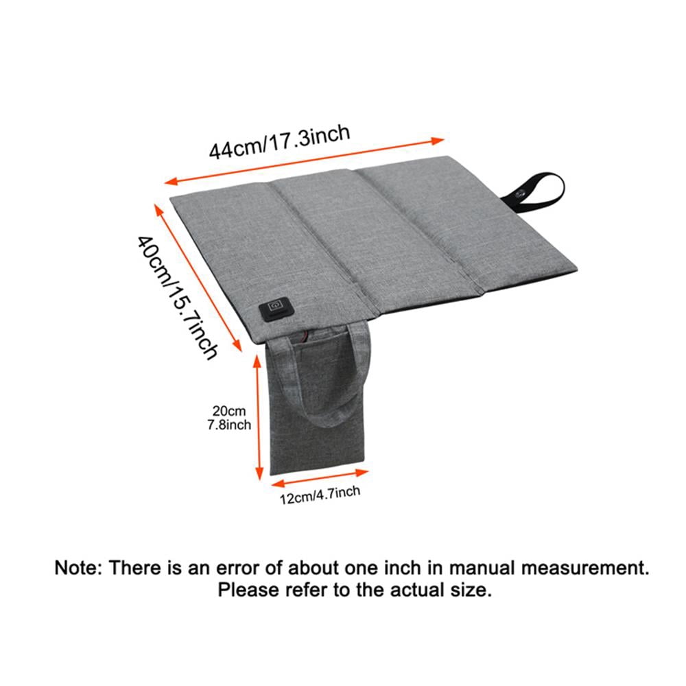 Chair Outdoor USB Rechargeable Heated Seat Cushion Portable Folding Chair Seat Mat 3 Heating Levels Electric Heating Pad