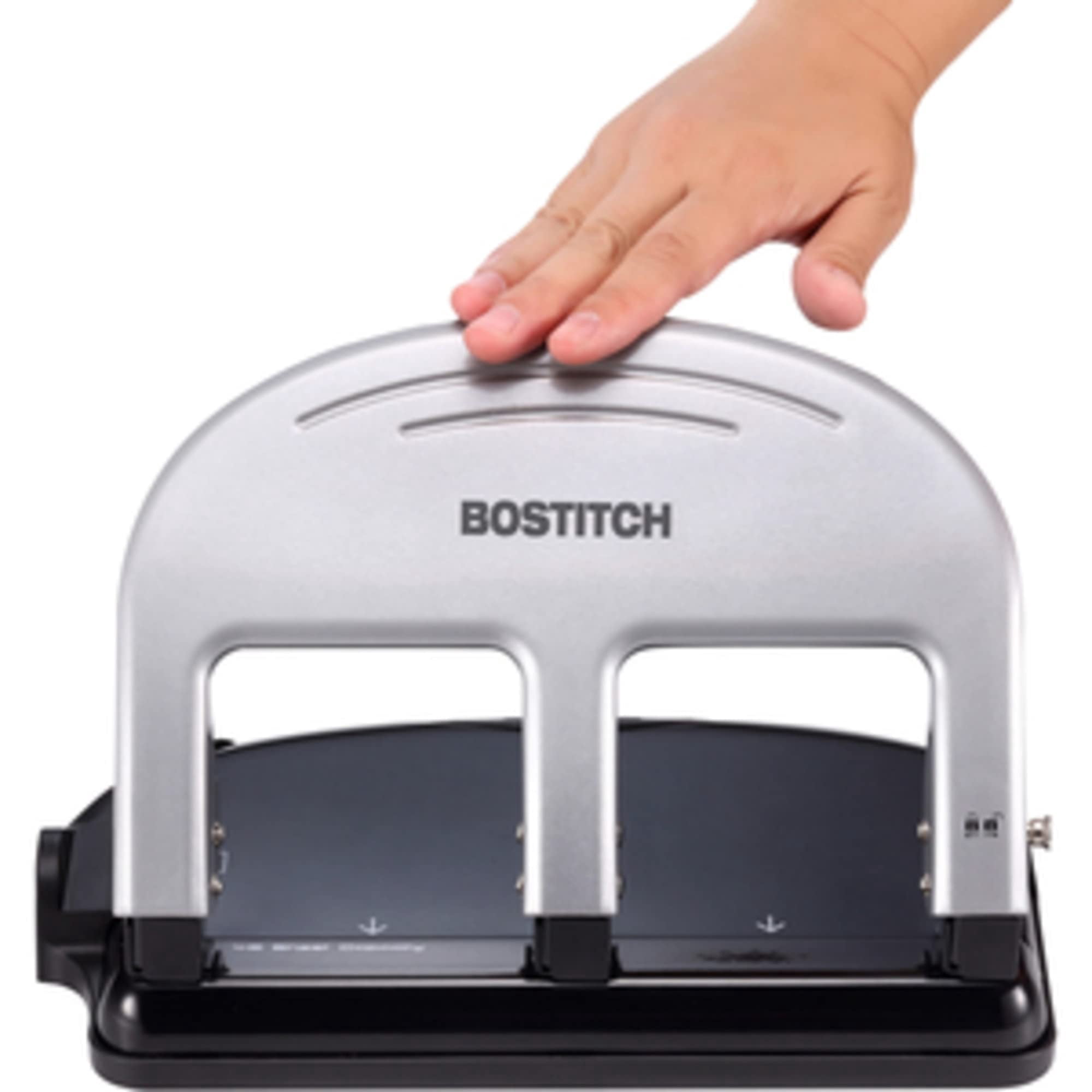 Bostitch EZ Squeeze? Three-Hole Punch, 40-Sheet Capacity, Reduced Effort
