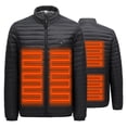 thumbnail image 2 of Smart Electric Heating Cotton-padded Clothes USB Down Cotton-padded Jacket Men's And Women's Warm Coat Abdomen Back Three Areas Fever Blue S, 2 of 9