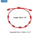 thumbnail image 2 of 10 Pcs Adjustable Cord Bracelet String, 7 Knot Good Luck Handmade Braided String Protection for Women DIY Wrist Jewelry Making, 13-26cm Long, 2 of 5
