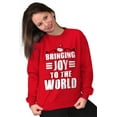thumbnail image 3 of Christmas Bringing Joy to the World Sweatshirt for Men or Women Brisco Brands M, 3 of 6
