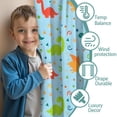 thumbnail image 3 of Blackout Kids Curtains,LightBlue Cartoon Dinosaurs Patterns Pattern Childrens Insulated Curtains Set Of 2,Bedroom Essentials,Toddler Room Decor 42"x54", 3 of 5