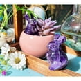 thumbnail image 4 of Ksopiavobs Amethyst Bunny Decor Crystals Rabbit Statue Pocket Polished Natural Gemstone Crystals Tiny Figurines for Office Room Desk Decoration Easter Ornament 1.5’’ Gifts Mom Grandma 1PC, 4 of 6