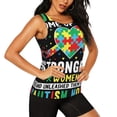 thumbnail image 2 of Balery I Love With Autism Camiseta sin mangas estampada ligera para mujer, tops de entrenamiento sin mangas, camisetas de yoga transpirables de secado rápido.-Large, 2 of 7