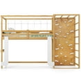 thumbnail image 2 of Costway Twin Bunk Bed with Jungle Gym, Climbing Ladder, Rock Wall & Monkey Bar, 2 of 9