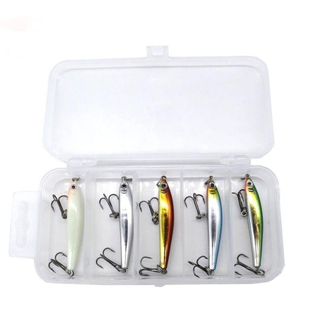 Señuelos de Pesca Minnow 3 5g 5cm señuelo cebo duro Crankbait Wobbler trastos 5 uds Barbie Nuevos Originales