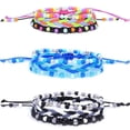 thumbnail image 4 of Janrevotw Colorful Beads Bracelet Waterproof Wax Cord Braided Bracelet Set Of 3 Handmade Hand Rope Adjustable Teenagers Colorful Beads Bracelet, 4 of 7