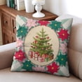 thumbnail image 4 of Welcome Christmas Wreath Winter Pine Branch Throw Pillows Cover Beautiful Square Cushion Covers Set of 2 Decorative Pillow Cover for Couch Sofa Bed Farmhouse, 4 of 7