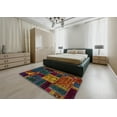 thumbnail image 4 of Ahgly Company Indoor Rectangle Abstract Coffee Brown Patchwork Area Rugs, 3' x 5', 4 of 6