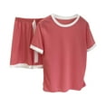 thumbnail image 5 of Jxximdong Pajamas for Women Set Women's Sleepwear Short Sleeve Pajama Set Red Loungewear XXL, 5 of 5