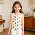 thumbnail image 4 of Fengactive Girls Printed Cami Tank Top Square Neck Thin Breathable Casual Summer Sleeveless Kids Tops for 0-10T, 4 of 6