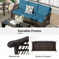 thumbnail image 6 of Vicluke 7 Piece Patio Furniture Set, Wicker Outdoor Conversation Sofa Set with Swivel Chairs, 2 Ottomans, Storage Coffee Table, Rattan Outdoor Sectional for Deck Backyard Porch （7 Seats, Turquoise), 6 of 7