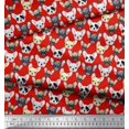 thumbnail image 3 of Soimoi Rayon Fabric Puppy Face Dog Decor Fabric Printed Yard 56 Inch Wide, 3 of 3