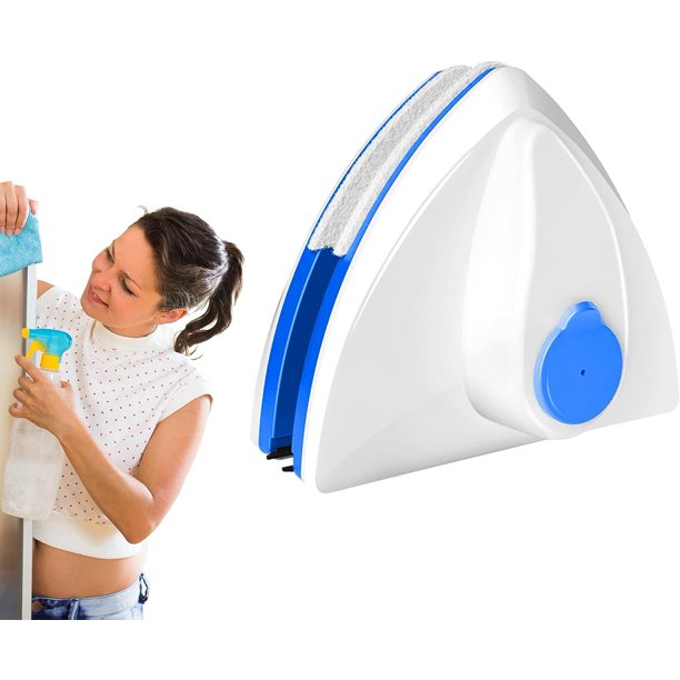 Limpiador de ventanas magnético, limpiador de ventanas de doble cara, herramientas de limpieza de vidrio lateral, con cuerda anticaída, para espesor de vidrio de 3-8 mm Herramienta de limpieza magnét