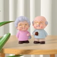 thumbnail image 4 of Figuras de pareja de ancianos , figura de padres, adorno de jardín de hadas Valentín Gloria Figuras de pareja, 4 of 7