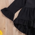 thumbnail image 4 of 2 Pcs Children Set Flared Long Sleeve Top Elastic Flower Print Long Pants 1-6 Years, 4 of 6