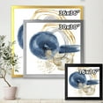 thumbnail image 4 of Designart 'Abstract Black and Dark Blue Gold Underwater Life' Modern Framed Art Print, 4 of 4