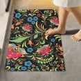 thumbnail image 2 of SKYSONIC Bathroom Rugs Sets 2 Piece Non Slip Ultra Soft Absorbent Bath Mats Machine Washable Microfiber Plush Bath Rug for Bathroom, Russian Flower Print, 2 of 7