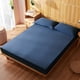 thumbnail image 5 of Sábana bajera antideslizante para cama doble | Funda de colchón de poliéster elástico de 200 x 180 x 30 cm | Tacto suave de camiseta | Azul marino, azul, blanco, verde, amarillo y gris | Lavable a, 5 of 6