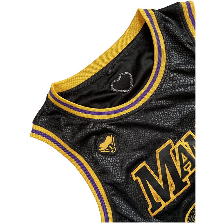 Youth Kids #24 Legend Basketball Jersey Black Snakeskin Fans Jersey  Stitched 90S Hip Hop Forever Farewell Tribute Retro 