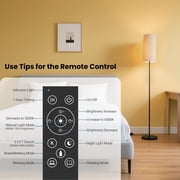 DAYBETTER Floor Lamp for living room, Dimmable Floor Lamp with Remote Control, 3000K-6000K, 9W LED Bulbs, Tall Lamps for Living Room, Bedroom, Office