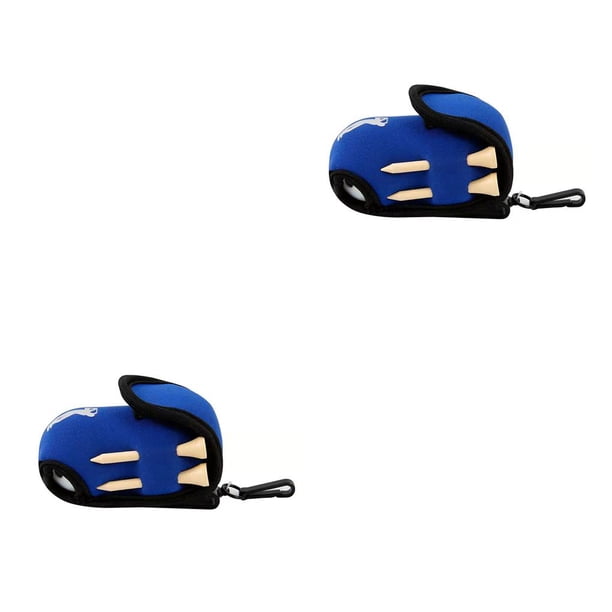 Soidarity Bolsa de pelota de golf Bolsa de soporte portátil elástico 4 camisetas 2 bolas Paquete de cintura Organizador de transporte Azul 2piezas