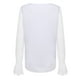 thumbnail image 5 of Mujeres Casual encaje manga larga Patchwork cuello en V pulóver Color sólido blusa camiseta Tops Pompotops  gfhjh21764, 5 of 7