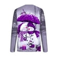 thumbnail image 5 of Sweats à Capuche pour Filles Femmes Manches Longues Casual Impression de Noël Pull Col Rond Tunique Tops Filles Sweats à Capuche, 5 of 5