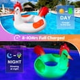 thumbnail image 3 of Flotador inflable para piscina Junbig, 63 cm, con forma de pollo, con luces solares, 3 of 7