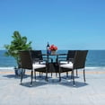 thumbnail image 2 of Safavieh  Outdoor Living Laina 5-Piece Bistro Set Black/White Cushion, 2 of 9
