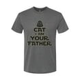 thumbnail image 3 of Cat I Am Your Father Cat Lover Mens Premium Tri Blend T-Shirt, Dark Heather, XX-Large, 3 of 5