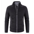 thumbnail image 3 of Mens Casual Zip Knitted Jacket Sweater Cardigan Shirt Slim Fit Warm Tops Coat, 3 of 8