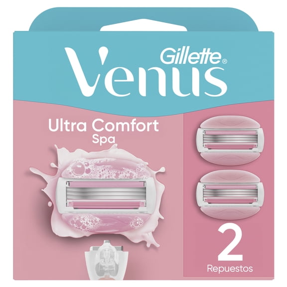 Cartucho Rastrillo Mujer Gillette Venus Ultra Comfort Spa con Más Humectación 2 pzas