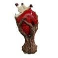 Red Anatomical Heart Tree Statue Heart Dissection Model Resin Craft