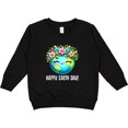 thumbnail image 2 of Inktastic Happy Earth Day Flowered Toddler Sweatshirt, 2 of 4