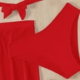 thumbnail image 6 of WREESH Womens Bikini Set with Sarong Bathing Suit Beach Cover Up Wrap Skirt Solid Bikini Strap Bikini Deep V Split Swimsuit Set Three-Piece Swimming Suit Red, 6 of 7