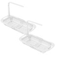 thumbnail image 1 of Oleegame 2PC Shower Soap Dish With Hook Adjustable To Fit Any Size Sink Large Capacity Storage Retractable Sink Storage Rack Towel Rack White, 1 of 8