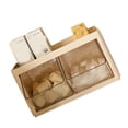 thumbnail image 4 of Caja de almacenamiento para bolsas de té para colgar en la pared, estante multifuncional para cápsulas de café para oficina, despensa, aperitivos, color amarillo, 4 of 12