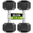 thumbnail image 1 of Mancuernas HANDBODE hexagonales de goma 10 kg, par, 1 of 9