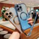 thumbnail image 4 of For iPhone 16 Pro Max Case Compatible with MagSafe Electroplated Gradient Glitter Phone Cover with L, 4 of 5
