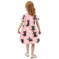 thumbnail image 4 of Girls Short Sleeve A-Line Dress Black Cat Wearing A Witch Hat Play Dress Sizes 4T, 4 of 8