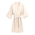 thumbnail image 3 of Frostluinai Kids Satin Robe Solid Color Tie Front Lightweight Open Front Bathrobe for Boys Girls Loungewear Sleepwear 3-12 Years, 3 of 8