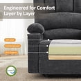 thumbnail image 5 of MCombo Power Lift Recliner Chair with Massage Heat, Fabric(Medium-Regular, Dark Grey), 5 of 11