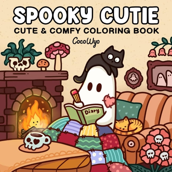 Libro para colorear Coco Wyo Spooky Cutie para adultos y adolescentes