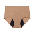 thumbnail image 2 of ZNQHFRE Women Cotton Panty Menstrual Briefs , Heavy Flow Period Underwear with Leak proof Crotch Khaki 4XL, 2 of 4