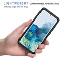 thumbnail image 2 of KOMI Samsung Galaxy S20 Case (Not for Plus or Ultra), IP68 Waterproof Dustproof Case with Built-in Screen Protector, Heavy Duty Full Body Protective Cover for S20 5G, Black/Clear, 2 of 8
