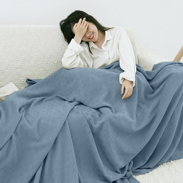Uhuya Throw Blankets Queen Size Ice Blankets for Hot Sleepers and Night Sweats Blanket for All Season Ultra Cool Lightweight Blanket Absorbs Body Heat to Keep 70.87 x 78.74 Inch Blue Walmart