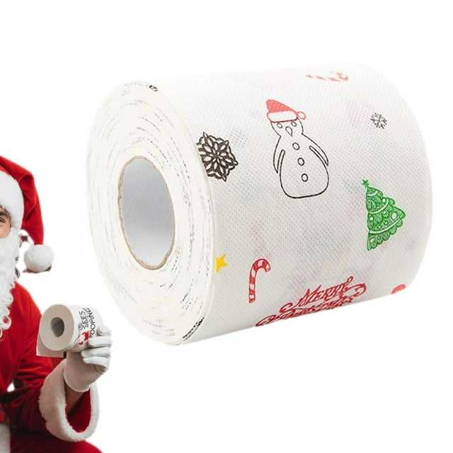 ZOUBAOQ Festive Christmas Toilet Paper for Homes, Offices & More - Large Rolls