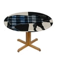 thumbnail image 3 of WYYP Bear Deer Checkered Pattern Round Tablecloth - Great for Home Kitchen/Parties/Holiday Dinner - 100% Polyester Fiber - Full Width Single-Sided Printing White, 3 of 8